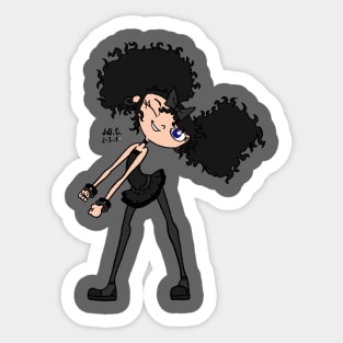 Izzy Black Sticker